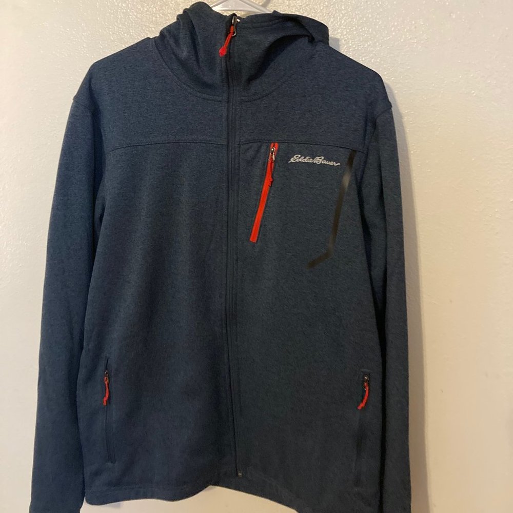Eddie Bauer men's jacket, light weight, Navy Blue, medium size, 100% polyester